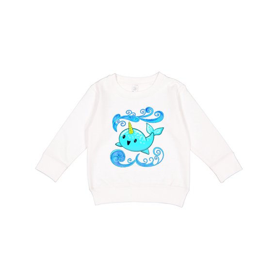 Inktastic Cute and Playful Narwhal Toddler Sweatshirt