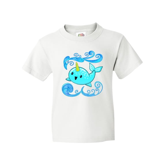 Inktastic Cute and Playful Narwhal Youth T-Shirt