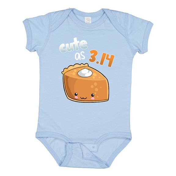 Inktastic Cute as 3.14 Pi Day Pumpkin Pie Pun Boys or Girls Baby Bodysuit