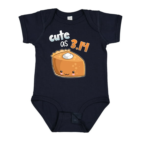 Inktastic Cute as 3.14 Pi Day Pumpkin Pie Pun Boys or Girls Baby Bodysuit