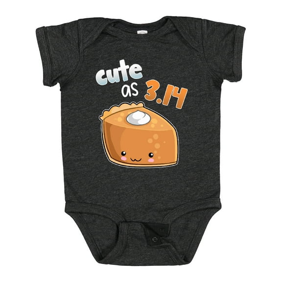 Inktastic Cute as 3.14 Pi Day Pumpkin Pie Pun Boys or Girls Baby Bodysuit