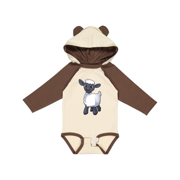 Inktastic Cute little lamb Boys or Girls Long Sleeve Baby Bodysuit