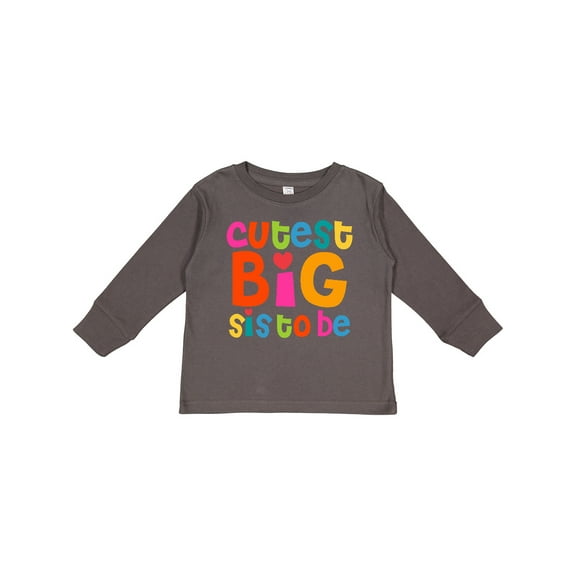 Inktastic Cutest Big Sis to Be Girls Long Sleeve Toddler T-Shirt