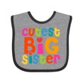 thumbnail image 1 of Inktastic Cutest Big Sister Girls Baby Bib, 1 of 4