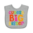 thumbnail image 1 of Inktastic Cutest Big Sister Girls Baby Bib, 1 of 4