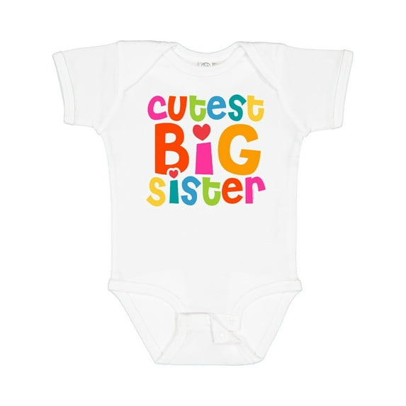 Inktastic Cutest Big Sister Girls Baby Bodysuit