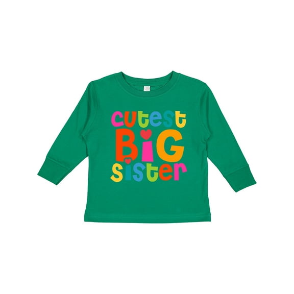 Inktastic Cutest Big Sister Girls Long Sleeve Toddler T-Shirt