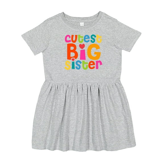 Inktastic Cutest Big Sister Girls Toddler Dress