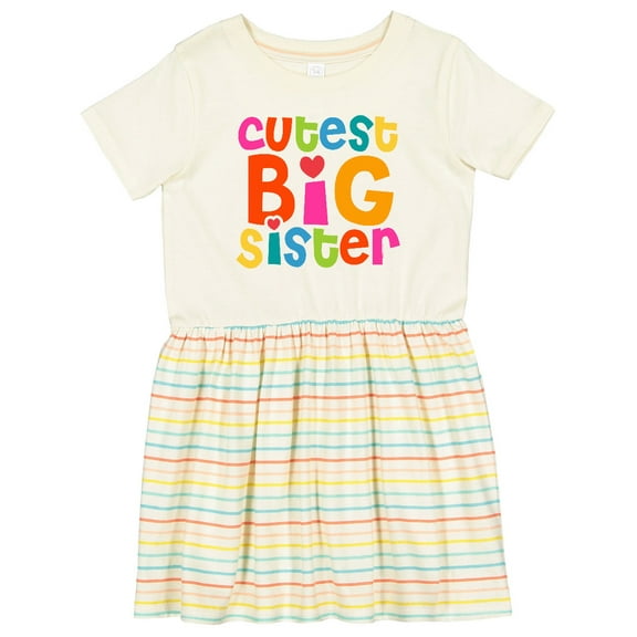 Inktastic Cutest Big Sister Girls Toddler Dress