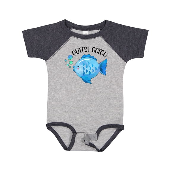 Inktastic Cutest Catch Cute Blue Fish Boys or Girls Baby Bodysuit
