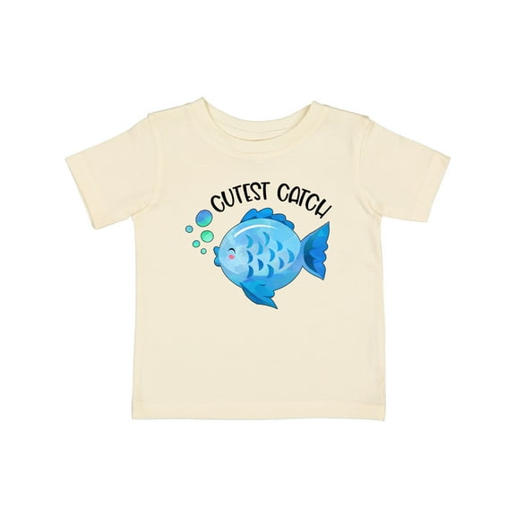 Inktastic Cutest Catch Cute Blue Fish Boys or Girls Baby T-Shirt