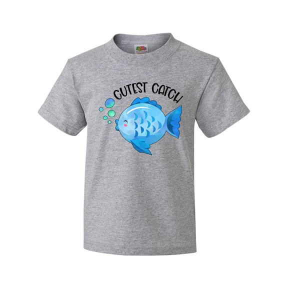 Inktastic Cutest Catch Cute Blue Fish Youth T-Shirt