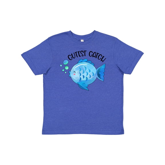 Inktastic Cutest Catch Cute Blue Fish Youth T-Shirt