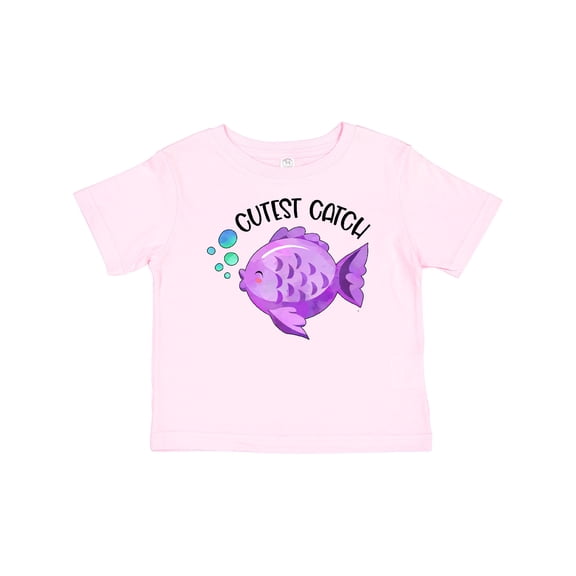 Inktastic Cutest Catch Cute Purple Fish Boys or Girls Baby T-Shirt