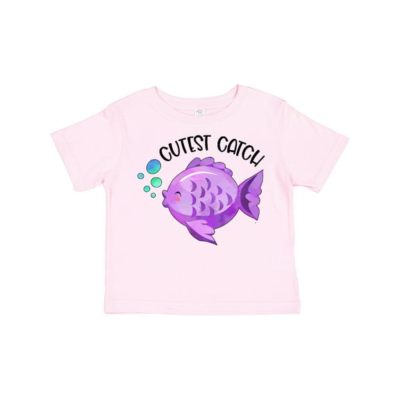 Inktastic Cutest Catch Cute Purple Fish Boys or Girls Toddler T-Shirt