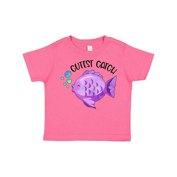 Inktastic Cutest Catch Cute Purple Fish Boys or Girls Toddler T-Shirt