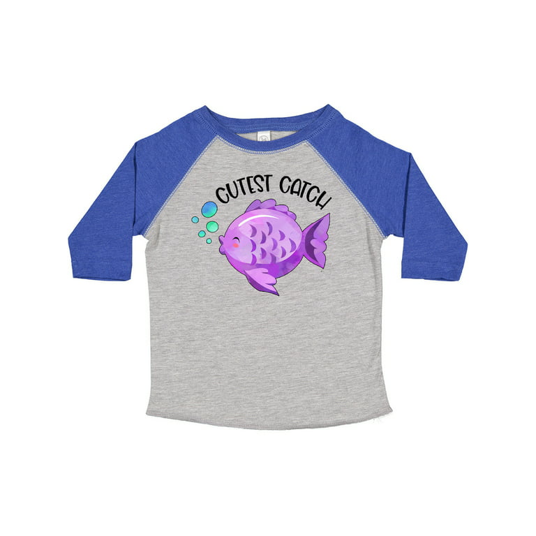 Inktastic Cutest Catch Cute Purple Fish Boys or Girls Toddler T-Shirt