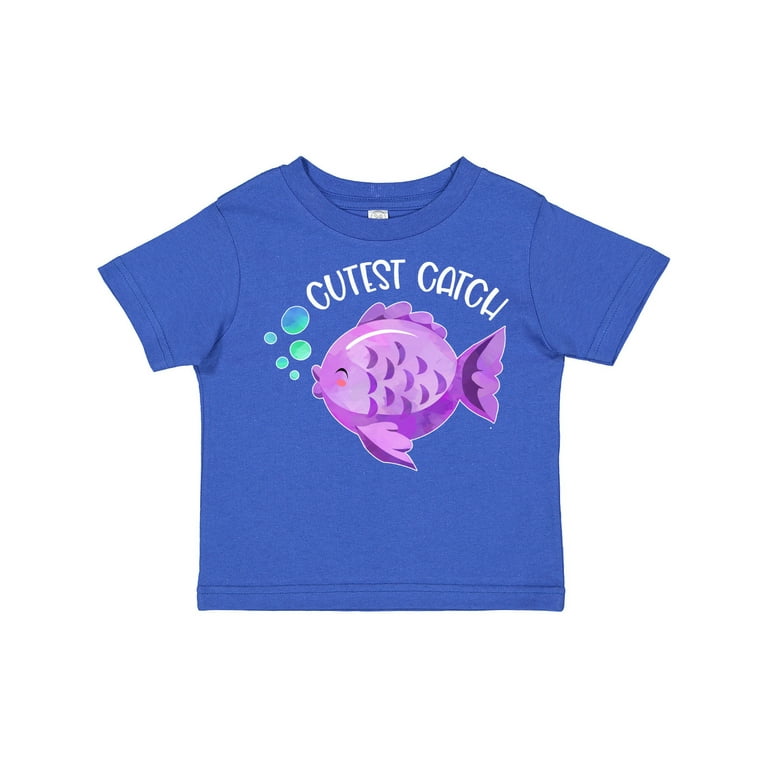 Inktastic Cutest Catch Cute Purple Fish Boys or Girls Toddler T-Shirt