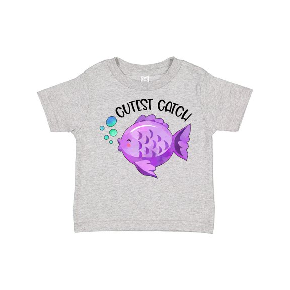Inktastic Cutest Catch Cute Purple Fish Boys or Girls Toddler T-Shirt