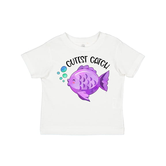 Inktastic Cutest Catch Cute Purple Fish Boys or Girls Toddler T-Shirt
