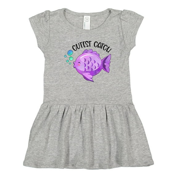 Inktastic Cutest Catch Cute Purple Fish Girls Toddler Dress