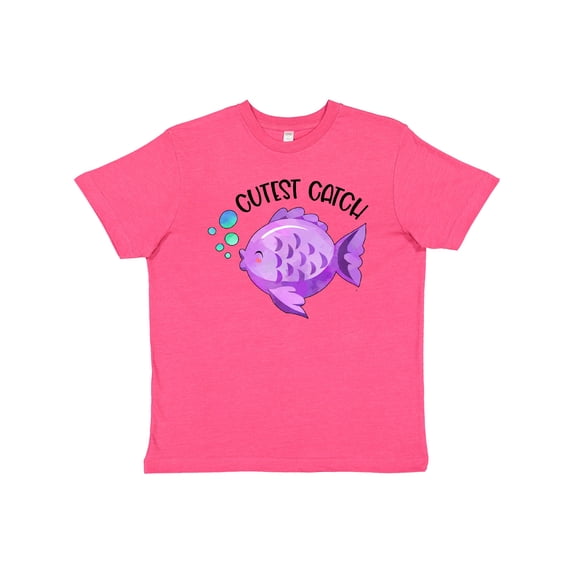 Inktastic Cutest Catch Cute Purple Fish Youth T-Shirt