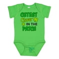 thumbnail image 1 of Inktastic Cutest Clover in the Patch with Four Leaf Clovers Boys or Girls Baby Bodysuit, 1 of 5