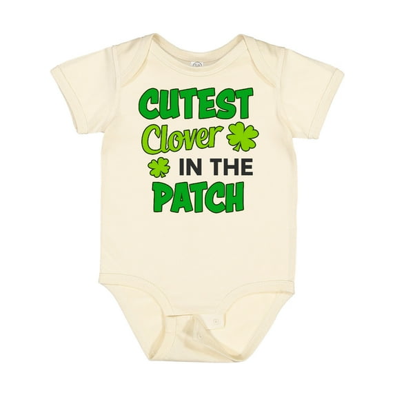 Inktastic Cutest Clover in the Patch with Four Leaf Clovers Boys or Girls Baby Bodysuit