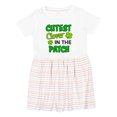 thumbnail image 1 of Inktastic Cutest Clover in the Patch with Four Leaf Clovers Girls Toddler Dress, 1 of 5