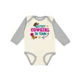 thumbnail image 1 of Inktastic Cutest Cowgirl in Town with Cowgirl Hat and Boots Girls Long Sleeve Baby Bodysuit, 1 of 5