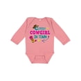 thumbnail image 1 of Inktastic Cutest Cowgirl in Town with Cowgirl Hat and Boots Girls Long Sleeve Baby Bodysuit, 1 of 5