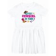 thumbnail image 1 of Inktastic Cutest Cowgirl in Town with Cowgirl Hat and Boots Girls Toddler Dress, 1 of 5
