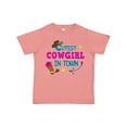 thumbnail image 1 of Inktastic Cutest Cowgirl in Town with Cowgirl Hat and Boots Girls Toddler T-Shirt, 1 of 5