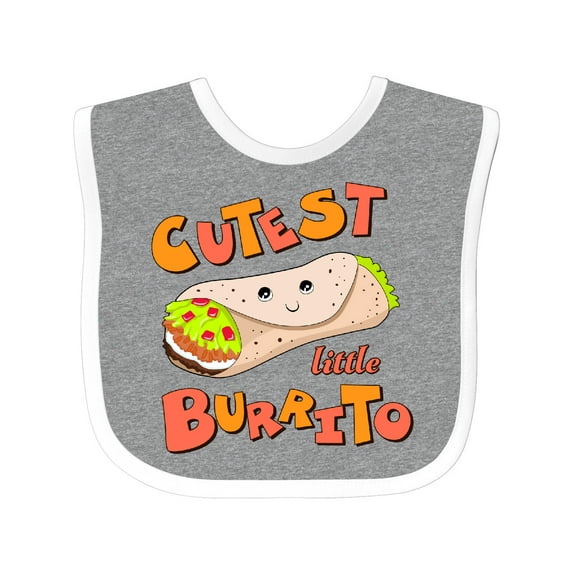 Inktastic Cutest Little Burrito Boys or Girls Baby Bib