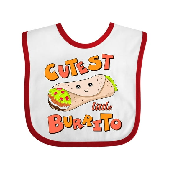 Inktastic Cutest Little Burrito Boys or Girls Baby Bib
