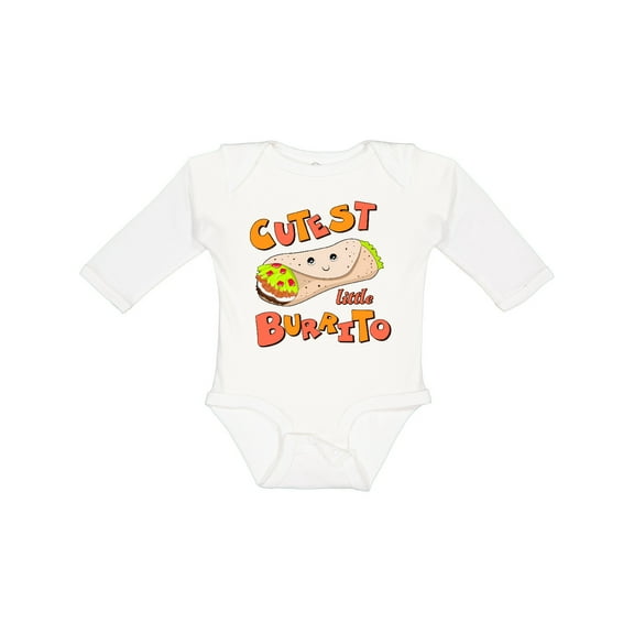 Inktastic Cutest Little Burrito Boys or Girls Long Sleeve Baby Bodysuit
