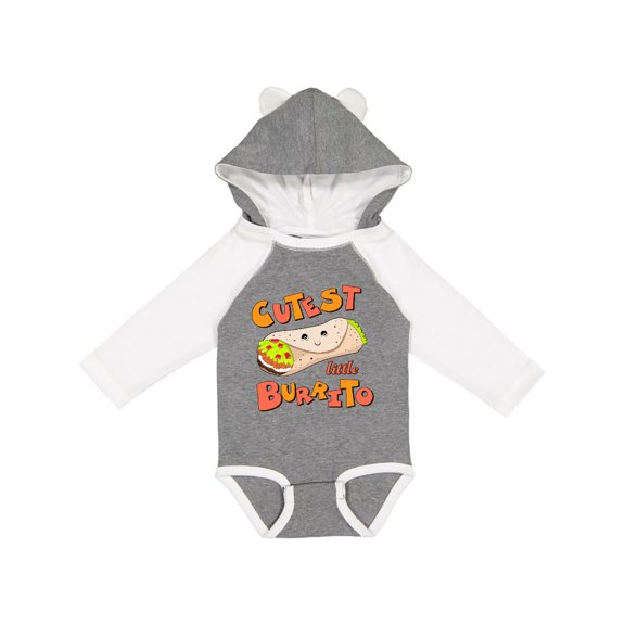 Inktastic Cutest Little Burrito Boys or Girls Long Sleeve Baby Bodysuit