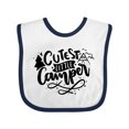 thumbnail image 1 of Inktastic Cutest Little Camper Tent and Tree Camping Design Boys or Girls Baby Bib, 1 of 4