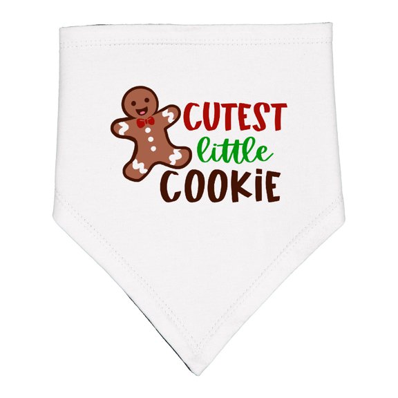 Inktastic Cutest Little Cookie Cute Christmas Gingerbread Man Baby Bandana Bib