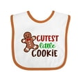 thumbnail image 1 of Inktastic Cutest Little Cookie Cute Christmas Gingerbread Man Boys or Girls Baby Bib, 1 of 4
