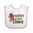 thumbnail image 1 of Inktastic Cutest Little Cookie Cute Christmas Gingerbread Man Boys or Girls Baby Bib, 1 of 4