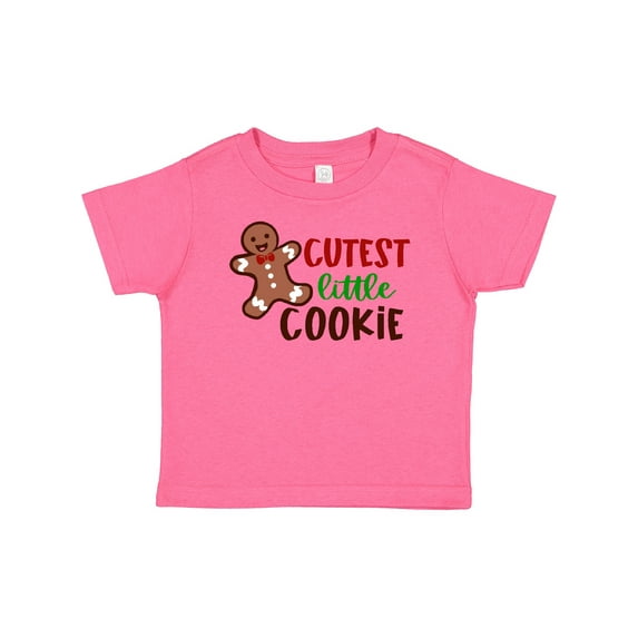 Inktastic Cutest Little Cookie Cute Christmas Gingerbread Man Boys or Girls Baby T-Shirt