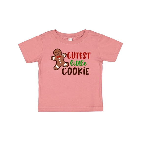 Inktastic Cutest Little Cookie Cute Christmas Gingerbread Man Boys or Girls Baby T-Shirt