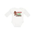 thumbnail image 1 of Inktastic Cutest Little Cookie Cute Christmas Gingerbread Man Boys or Girls Long Sleeve Baby Bodysuit, 1 of 5