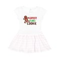 thumbnail image 1 of Inktastic Cutest Little Cookie Cute Christmas Gingerbread Man Girls Toddler Dress, 1 of 4