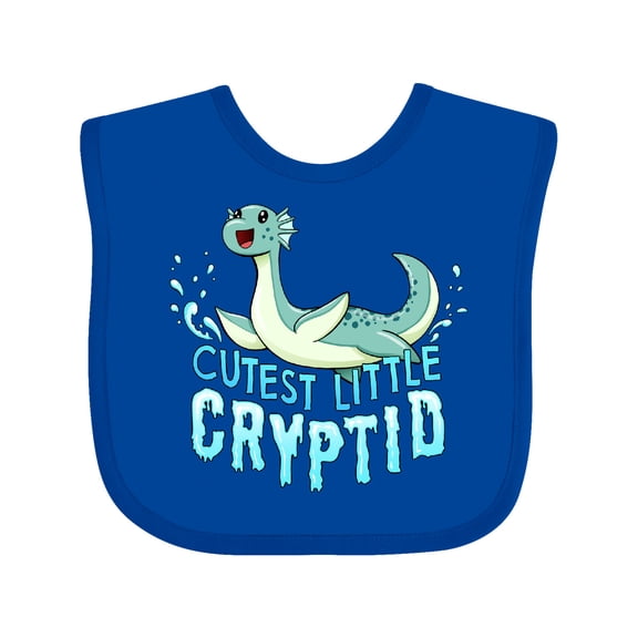 Inktastic Cutest Little Cryptid Loch Ness Monster Boys or Girls Baby Bib