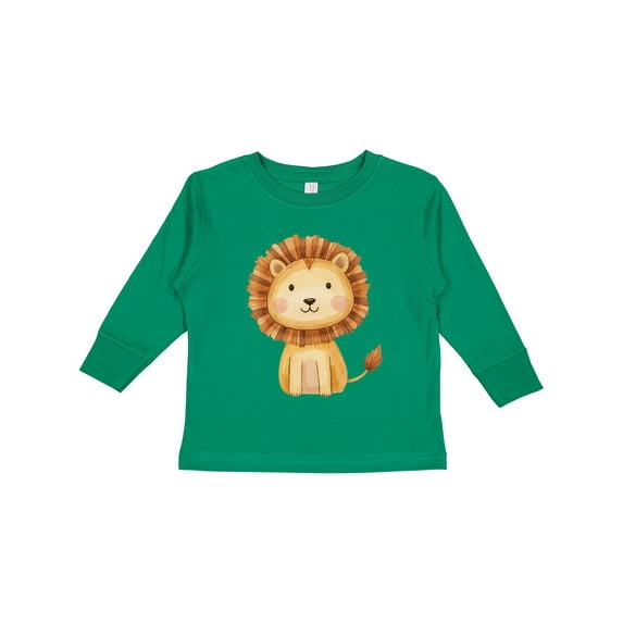 Inktastic Cutest Little Lion Boys or Girls Long Sleeve Toddler T-Shirt