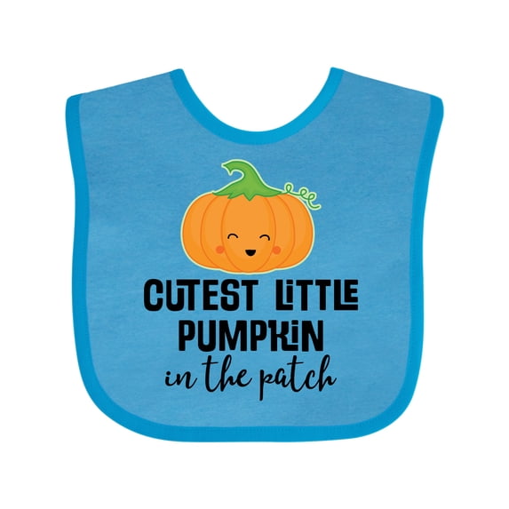 Inktastic Cutest Little Pumpkin in the Patch Halloween Boys or Girls Baby Bib