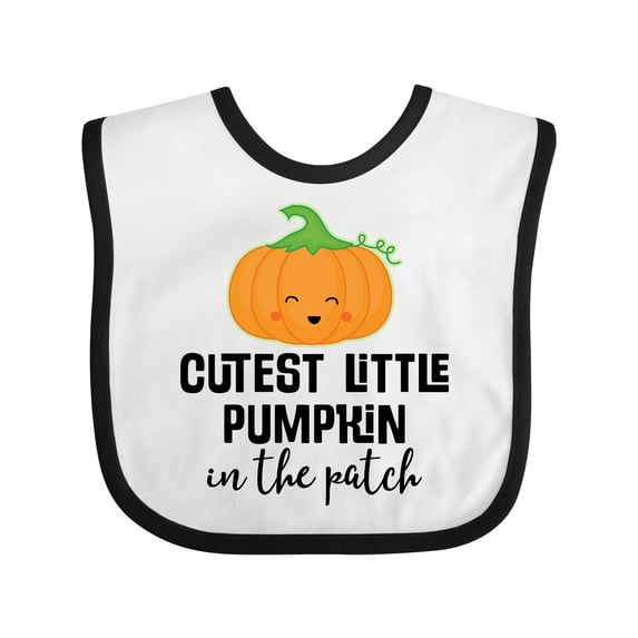 Inktastic Cutest Little Pumpkin in the Patch Halloween Boys or Girls Baby Bib