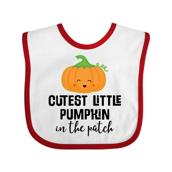 Inktastic Cutest Little Pumpkin in the Patch Halloween Boys or Girls Baby Bib